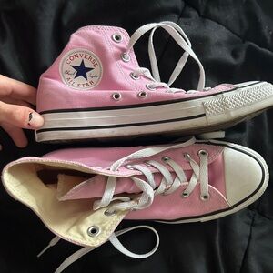 Light Pink High Top Converse
